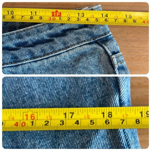 Anthropologie Evidnt Essen Relaxed Jeans Raw Hem Sz 28 Blue - Picture 10 of 12